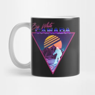 Retro Vaporwave Ski Mountain | Big White Canada | Shirts, Stickers, and More! Mug